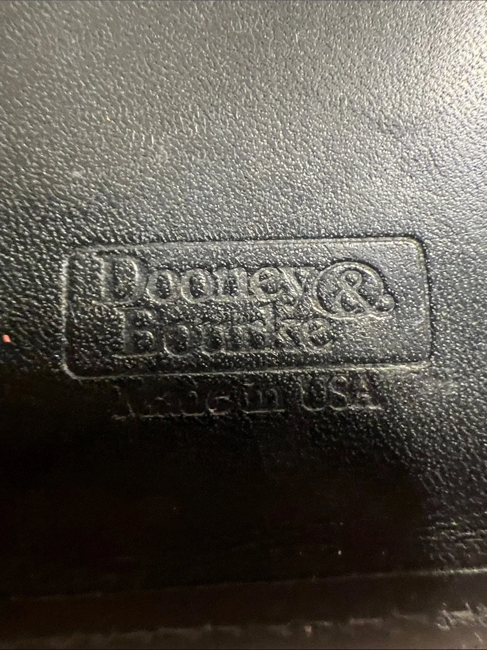 Vintage Dooney & Bourke Black Pebbled Leather Compact Wallet